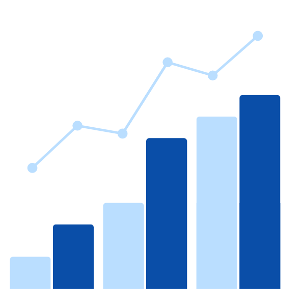 右肩上がりグラフ