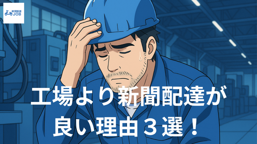 工場より新聞配達が良い理由 サムネ